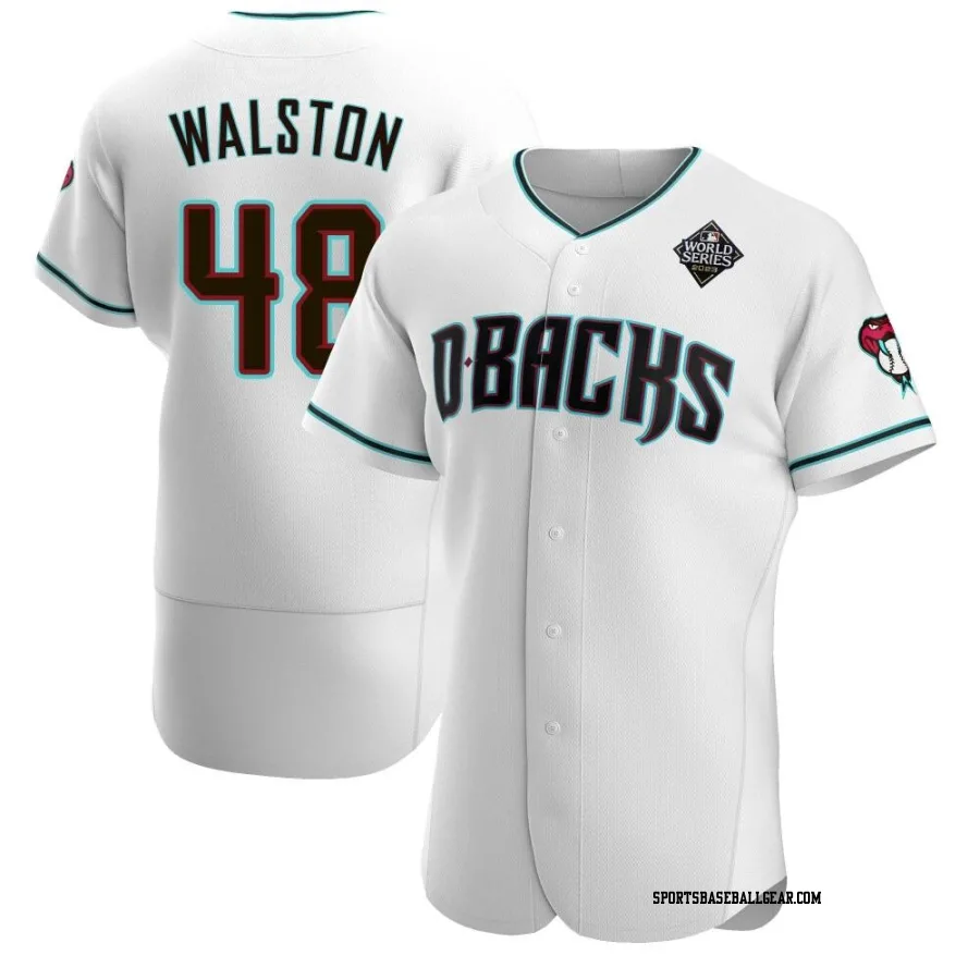 Blake Walston Men's Arizona Diamondbacks White Authentic Teal Alternate 2023 World Series Jersey