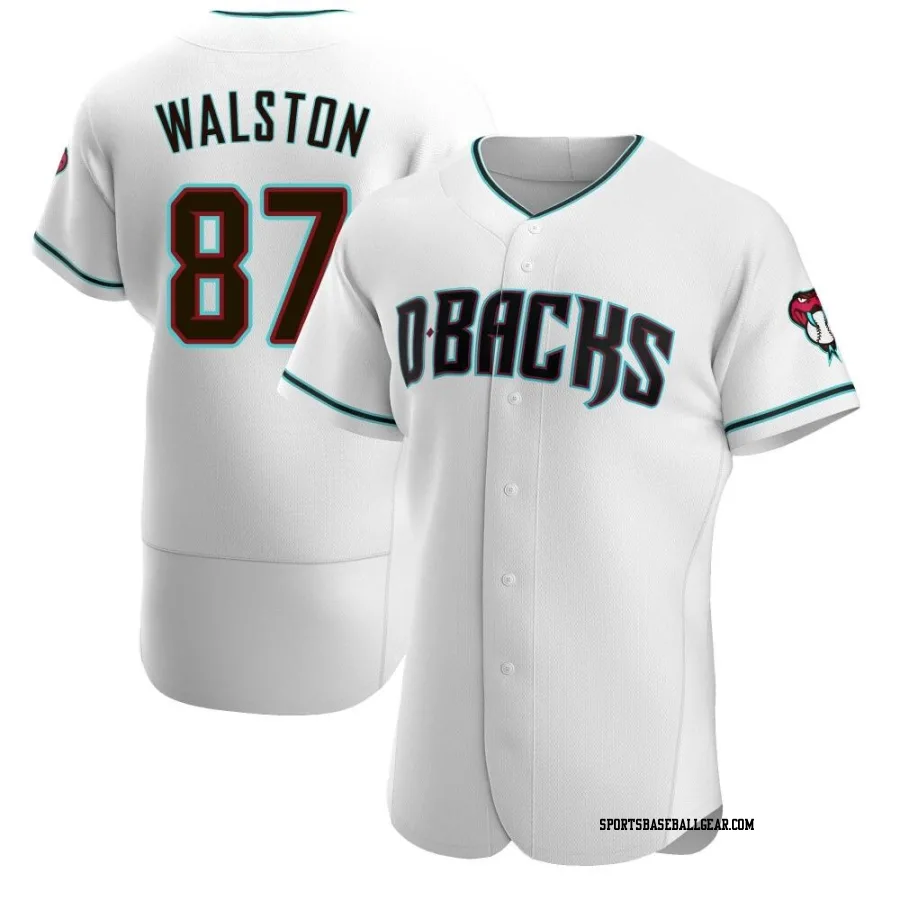 Blake Walston Men's Arizona Diamondbacks White/Teal Authentic Alternate Jersey