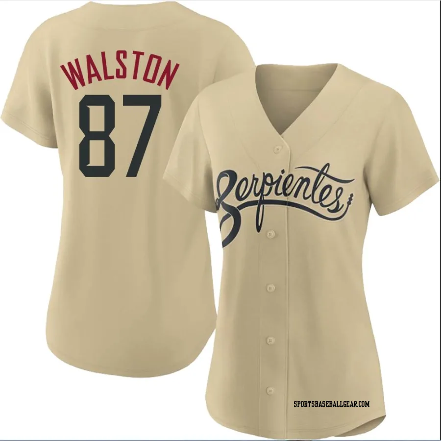 Blake Walston Women's Arizona Diamondbacks Gold Authentic 2021 City Connect Cool Base Jersey