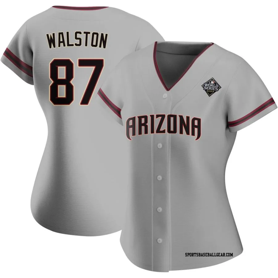 Blake Walston Women's Arizona Diamondbacks Gray Authentic Road 2023 World Series Jersey