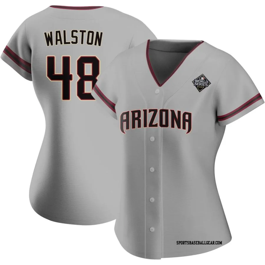 Blake Walston Women's Arizona Diamondbacks Gray Authentic Road 2023 World Series Jersey