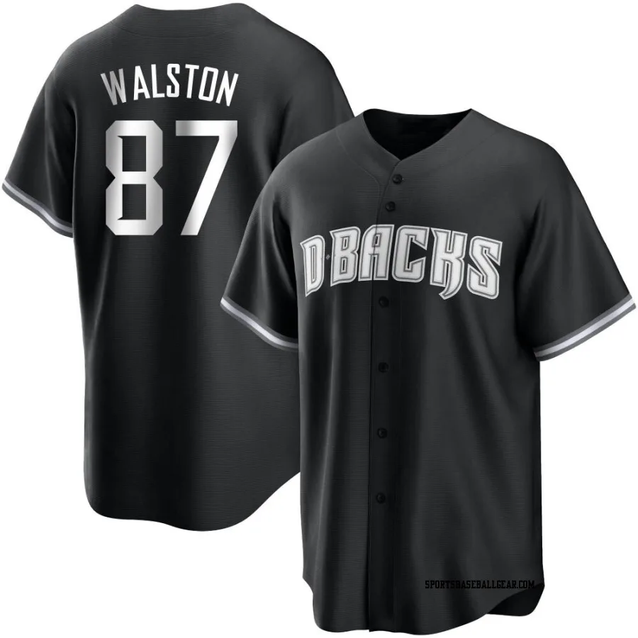 Blake Walston Youth Arizona Diamondbacks Black/White Replica Jersey