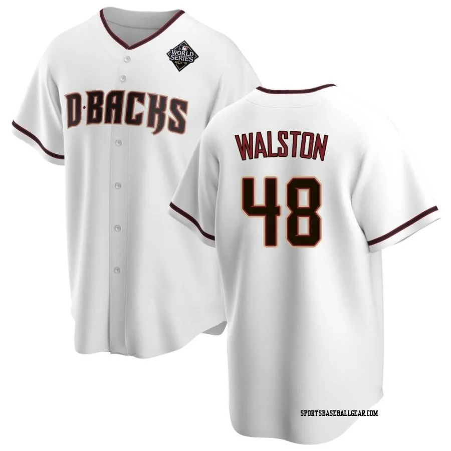 Blake Walston Youth Arizona Diamondbacks White Replica Home 2023 World Series Jersey