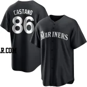 Blas Castano Men's Seattle Mariners Black/White Replica Jersey