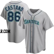 Blas Castano Men's Seattle Mariners Gray Replica Road Jersey