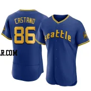 Blas Castano Men's Seattle Mariners Royal Authentic 2023 City Connect Jersey