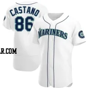 Blas Castano Men's Seattle Mariners White Authentic Home Jersey