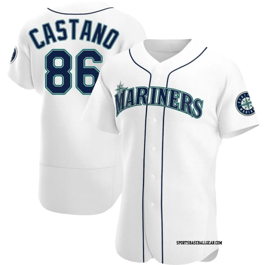 Blas Castano Men's Seattle Mariners White Authentic Home Jersey