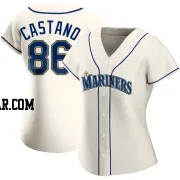 Blas Castano Women's Seattle Mariners Cream Authentic Alternate Jersey