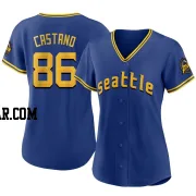 Blas Castano Women's Seattle Mariners Royal Authentic 2023 City Connect Jersey