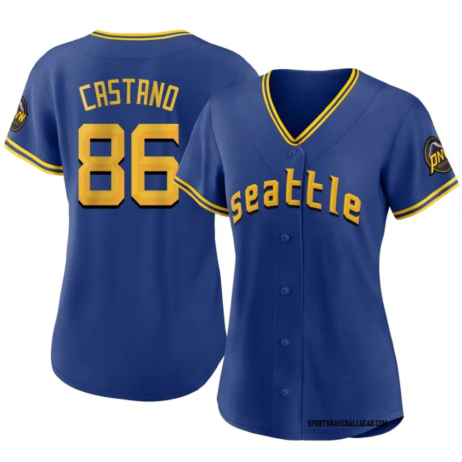 Blas Castano Women's Seattle Mariners Royal Replica 2023 City Connect Jersey