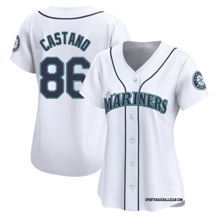 Blas Castano Women's Seattle Mariners White Limited Home Jersey