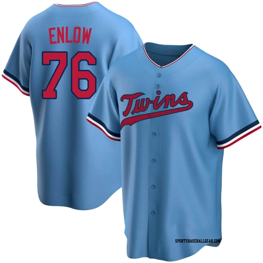 Blayne Enlow Men's Minnesota Twins Light Blue Replica Alternate Jersey