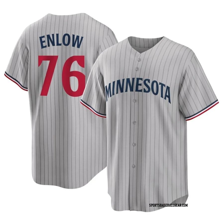 Blayne Enlow Youth Minnesota Twins Gray Replica Road Jersey