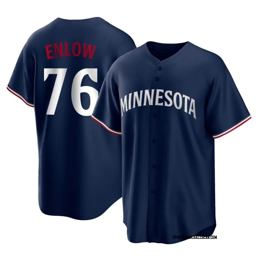 Blayne Enlow Youth Minnesota Twins Navy Replica Alternate Jersey