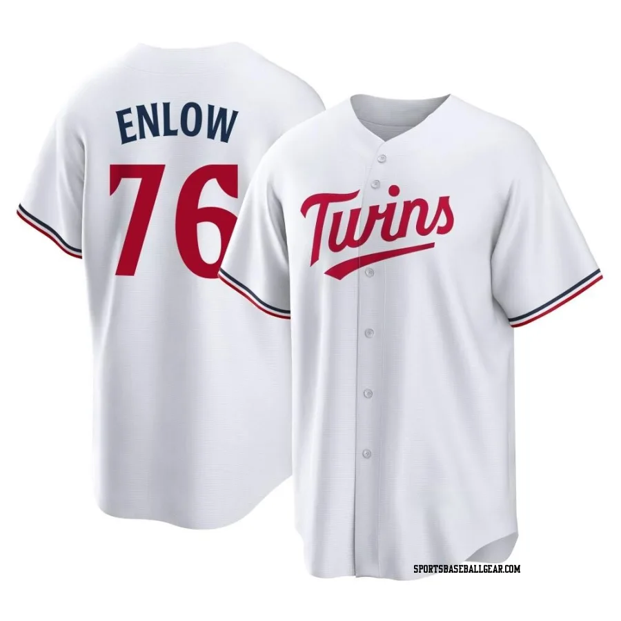 Blayne Enlow Youth Minnesota Twins White Replica Home Jersey