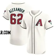 Blaze Alexander Men's Arizona Diamondbacks Cream Elite Home Patch Jersey