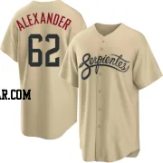 Blaze Alexander Men's Arizona Diamondbacks Gold Replica 2021 City Connect Cool Base Jersey