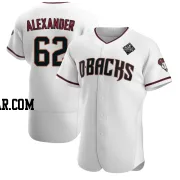 Blaze Alexander Men's Arizona Diamondbacks White Authentic Crimson Home 2023 World Series Jersey