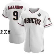 Blaze Alexander Men's Arizona Diamondbacks White Authentic Crimson Home 2023 World Series Jersey