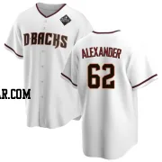 Blaze Alexander Men's Arizona Diamondbacks White Replica Home 2023 World Series Jersey