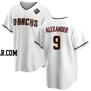 Blaze Alexander Men's Arizona Diamondbacks White Replica Home 2023 World Series Jersey