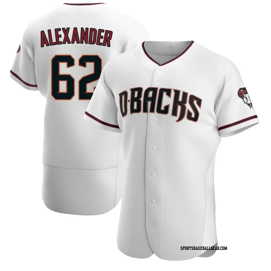 Blaze Alexander Men's Arizona Diamondbacks White/Crimson Authentic Home Jersey