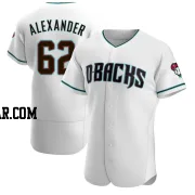 Blaze Alexander Men's Arizona Diamondbacks White/Teal Authentic Alternate Jersey