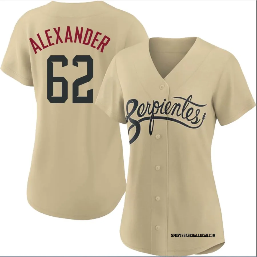 Blaze Alexander Women's Arizona Diamondbacks Gold Authentic 2021 City Connect Cool Base Jersey