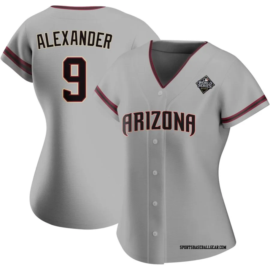 Blaze Alexander Women's Arizona Diamondbacks Gray Replica Road 2023 World Series Jersey