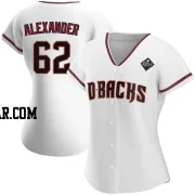 Blaze Alexander Women's Arizona Diamondbacks White Authentic Home 2023 World Series Jersey