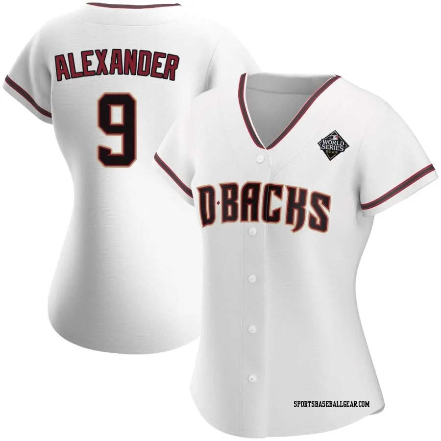 Blaze Alexander Women's Arizona Diamondbacks White Authentic Home 2023 World Series Jersey