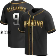 Blaze Alexander Youth Arizona Diamondbacks Black Golden Replica Alternate Jersey