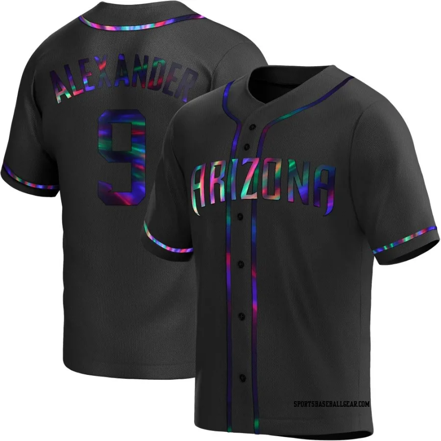 Blaze Alexander Youth Arizona Diamondbacks Black Holographic Replica Alternate Jersey