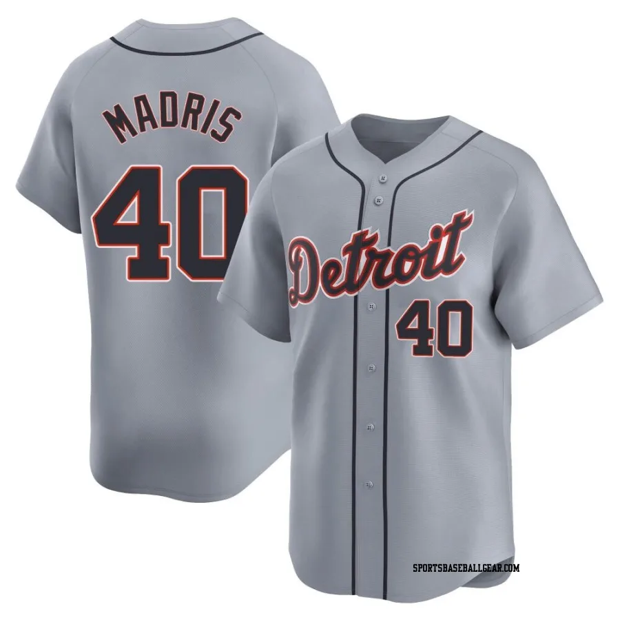 Bligh Madris Men's Detroit Tigers Gray Limited Road Jersey