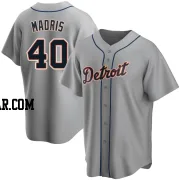 Bligh Madris Men's Detroit Tigers Gray Replica Road Jersey