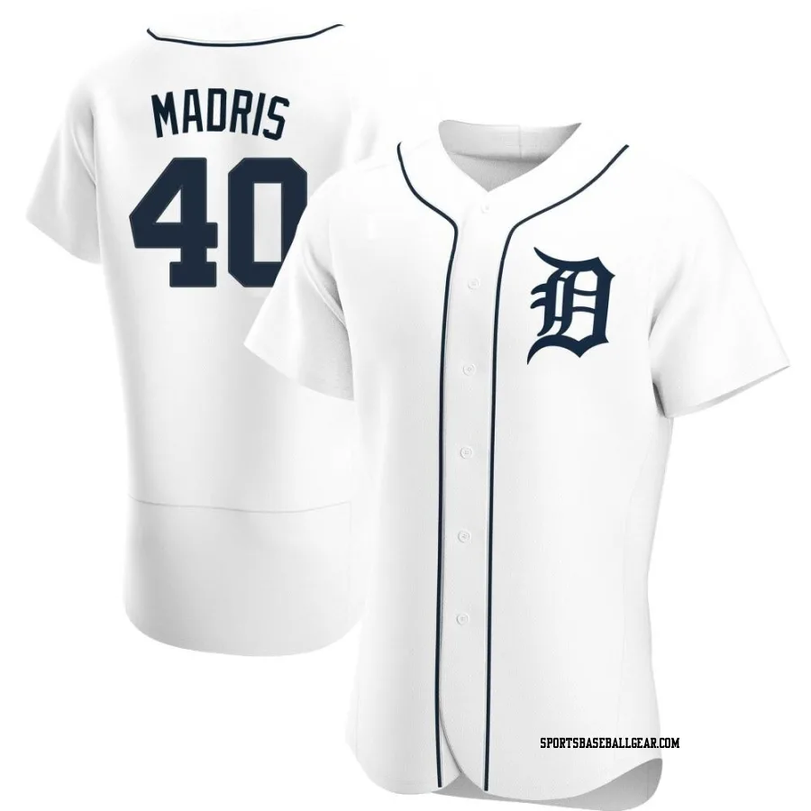 Bligh Madris Men's Detroit Tigers White Authentic Home Jersey