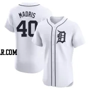 Bligh Madris Men's Detroit Tigers White Elite Home Jersey