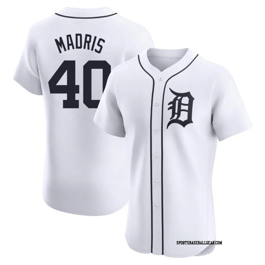 Bligh Madris Men's Detroit Tigers White Elite Home Jersey