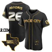 Bligh Madris Men's Houston Astros Black/Gold Authentic 2023 Space City Ready 2 Reign Flex Base Jersey