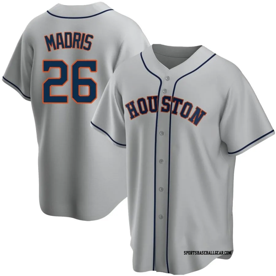 Bligh Madris Men's Houston Astros Gray Replica Road Jersey