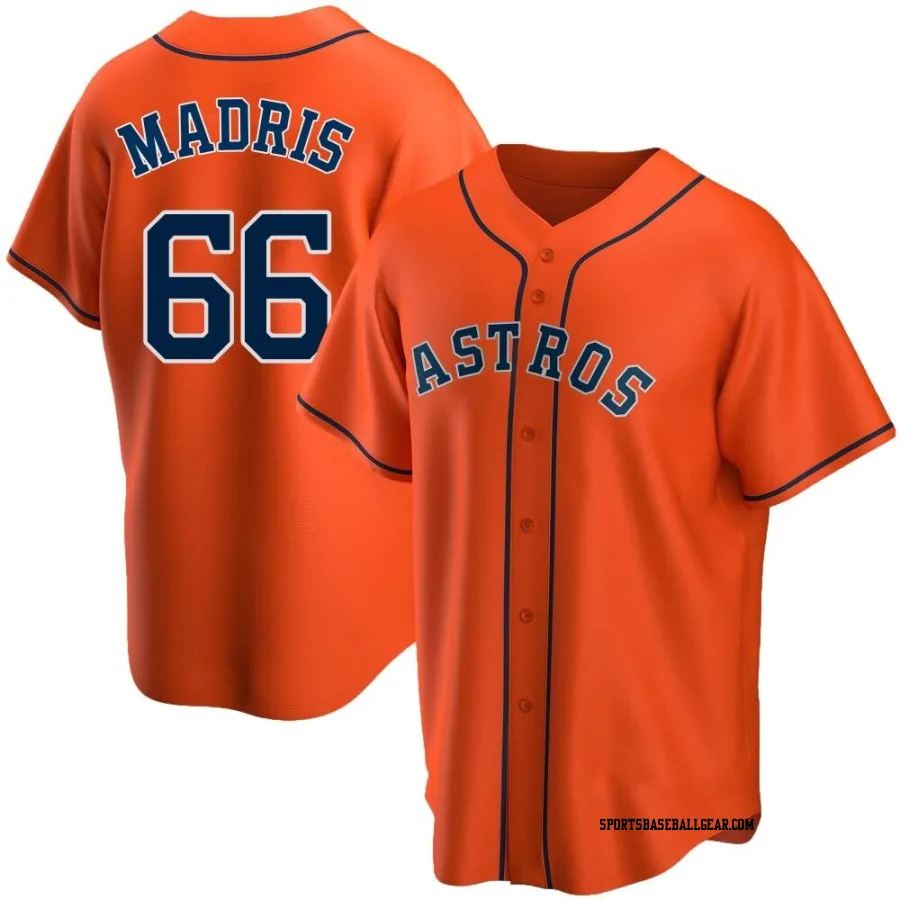 Bligh Madris Men's Houston Astros Orange Replica Alternate Jersey