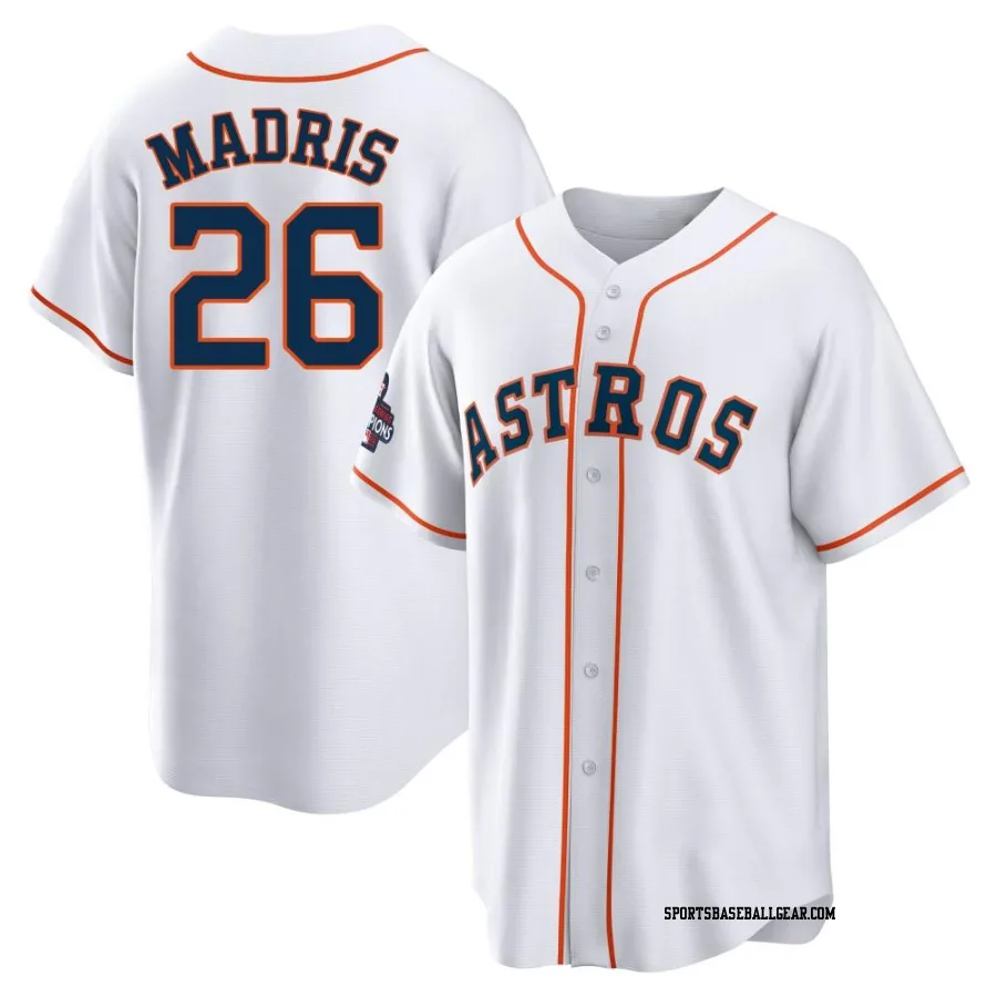 Bligh Madris Men's Houston Astros White Replica 2022 World Series Champions Home Jersey