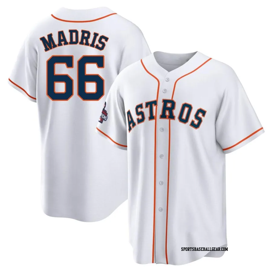 Bligh Madris Men's Houston Astros White Replica 2022 World Series Champions Home Jersey