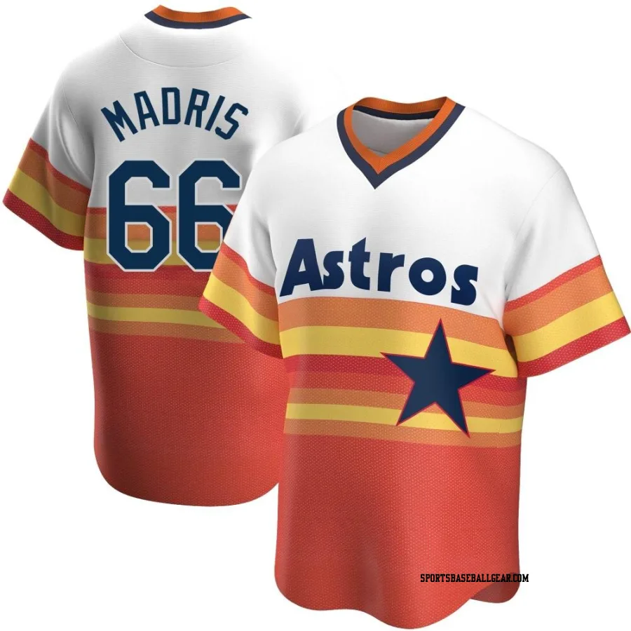 Bligh Madris Men's Houston Astros White Replica Home Cooperstown Collection Jersey