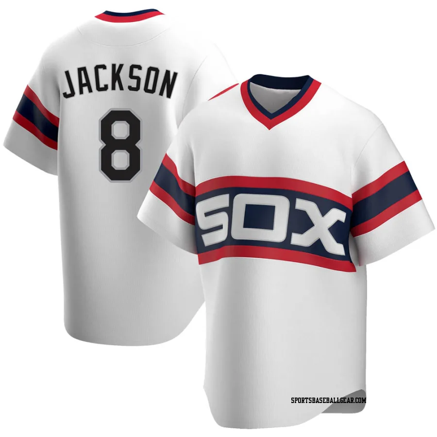 Bo Jackson Men's Chicago White Sox White Replica Cooperstown Collection Jersey