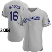 Bo Jackson Men's Kansas City Royals Gray Authentic Road Jersey