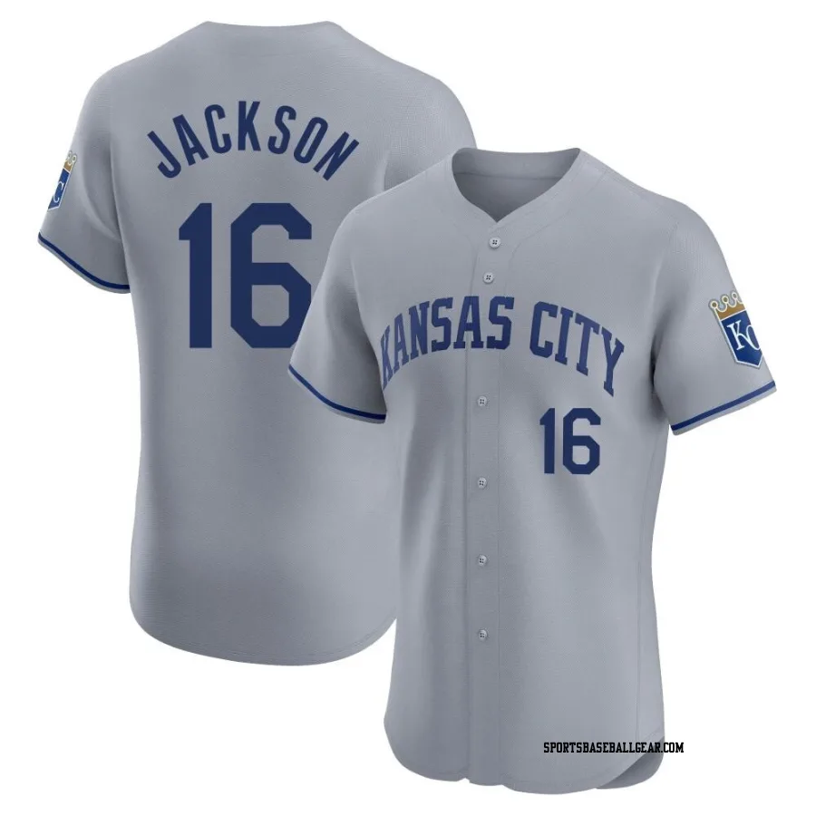 Bo Jackson Men's Kansas City Royals Gray Elite Road Jersey