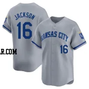 Bo Jackson Men's Kansas City Royals Gray Limited Away Jersey