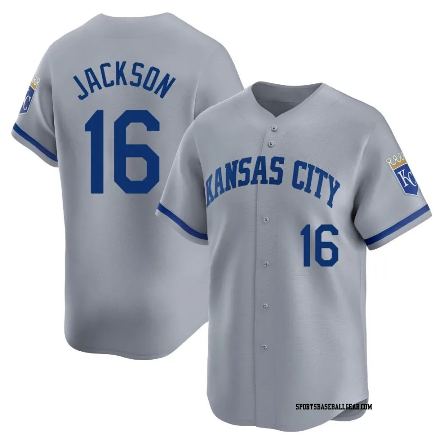 Bo Jackson Men's Kansas City Royals Gray Limited Away Jersey